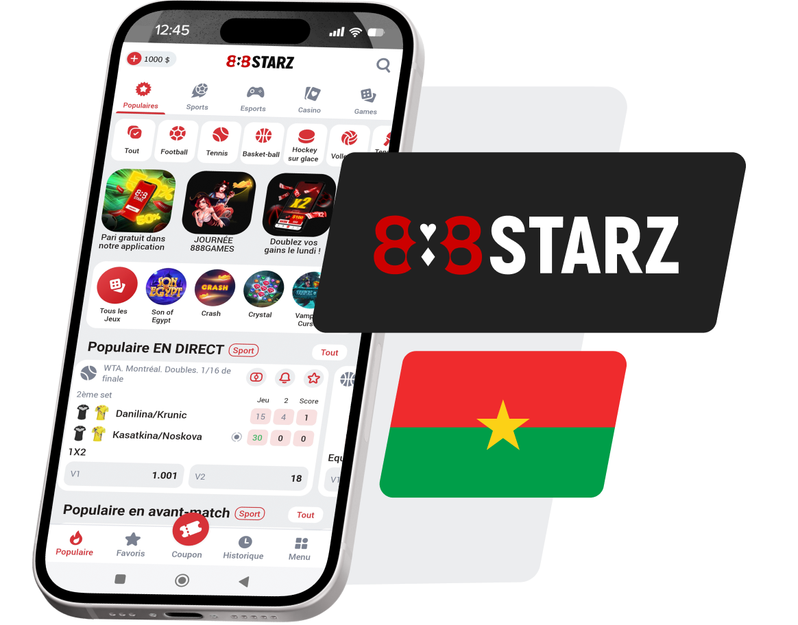 Application 888Starz Burkina Faso : Android & iOS, tout savoir