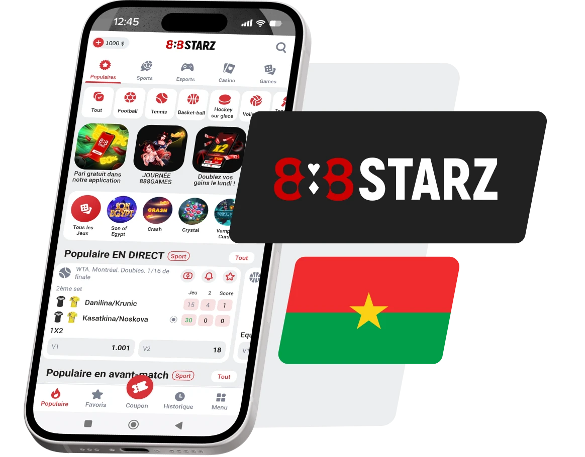 Application 888Starz Burkina Faso : Android & iOS, tout savoir